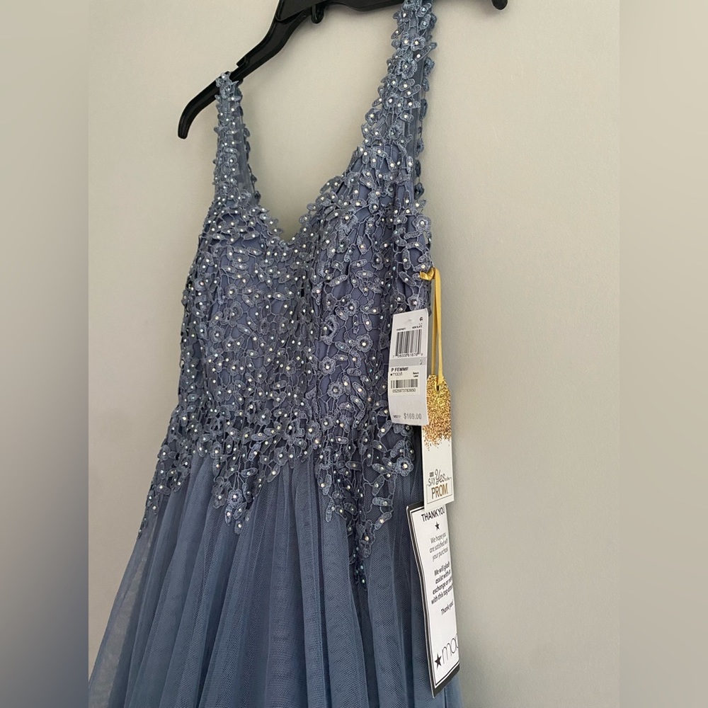 Blue ball gown dress
